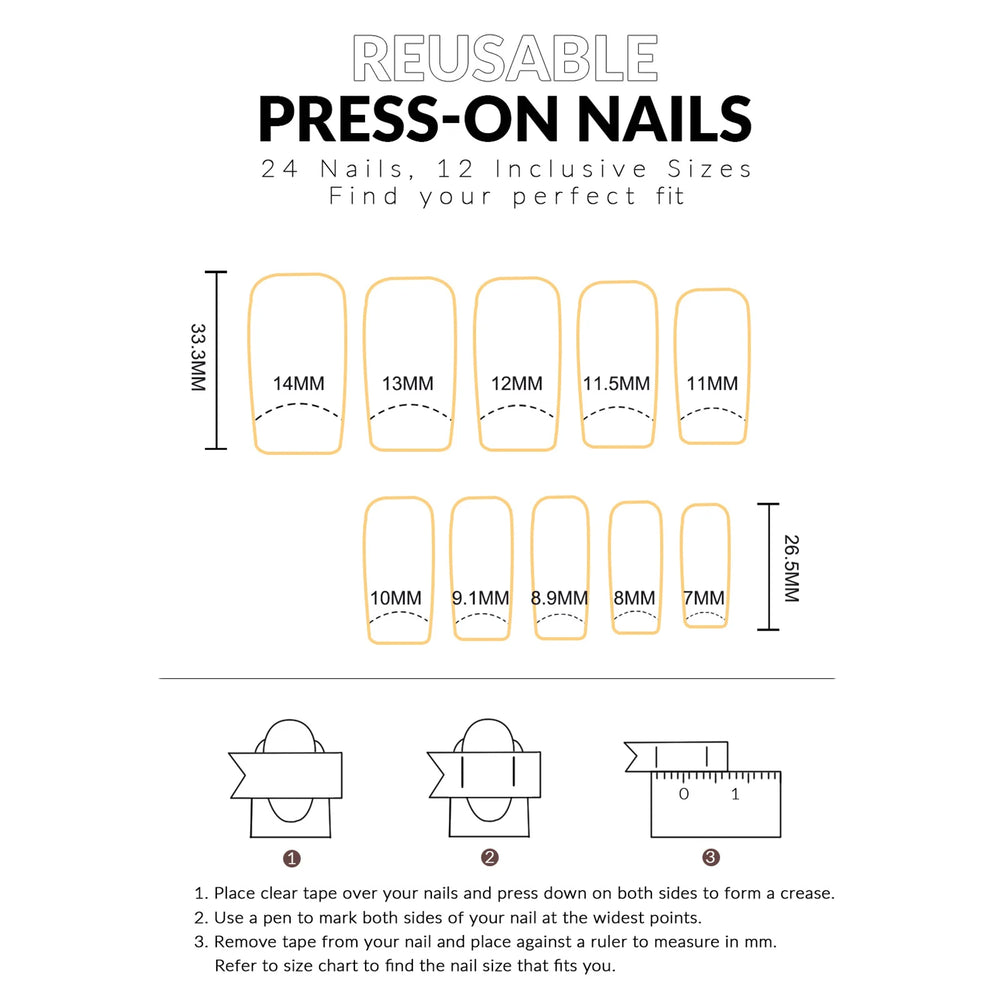 Cartoon Monkey & Banana Macaron Stripe Press-On Nails – Square, 24 Pcs
