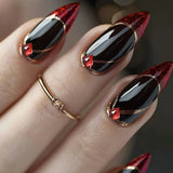 Red Black Heart Glitter