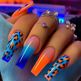 Blue Orange Leopard