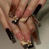Brown Gold Floral