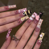 Pink Star Bow Tips
