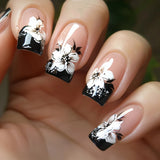 Black White Floral