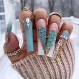 Teal Rhinestone Gold
