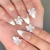 White 3D Floral