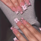 Pink Bow Gem French