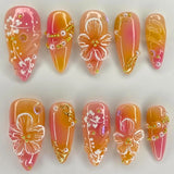 Orange Floral Pearl