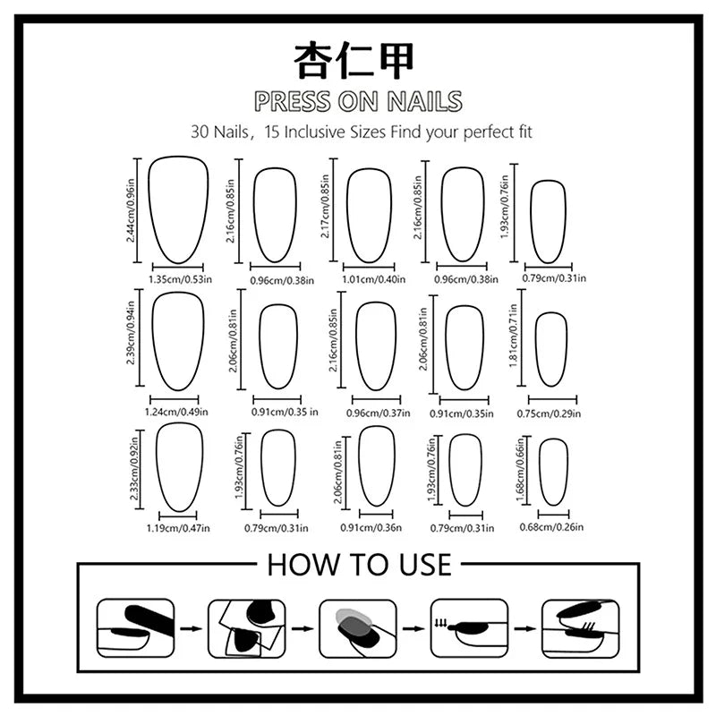 Black Ombre Horror Ghost & Spider Web Press-On Nails – Almond, 30 Pcs