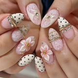 White Dot Pink Flower