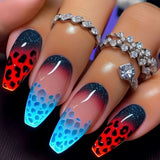 Red Leopard Blue Drip