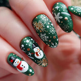 Green Snowman Snowflake