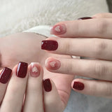 Burgundy Nude Short