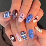 Blue Stripe Star