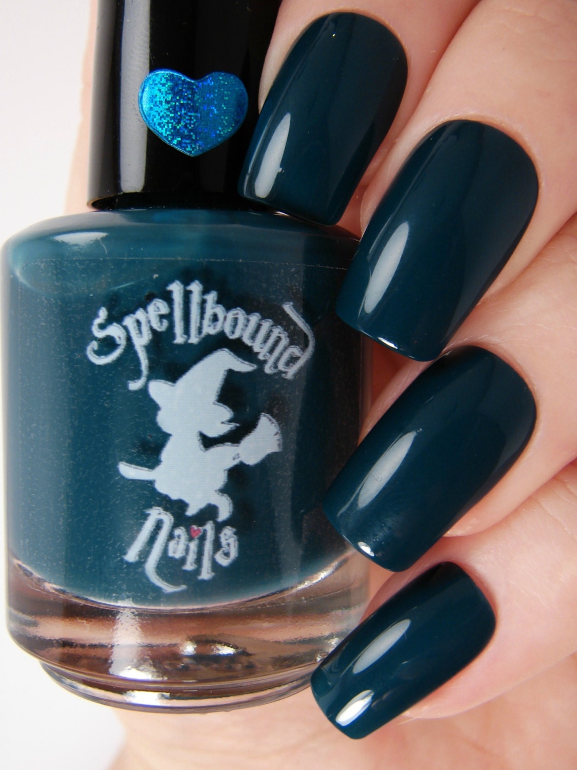 Deep Prussian Blue Teal Creme Nail Polish