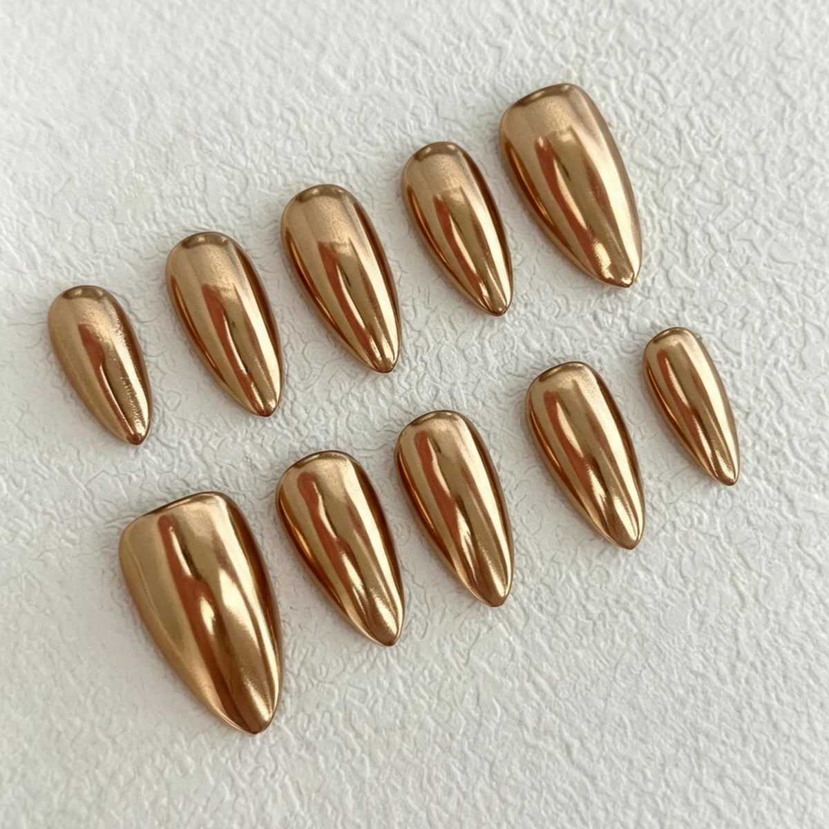 Mirror Gold Chrome Press-On Nails