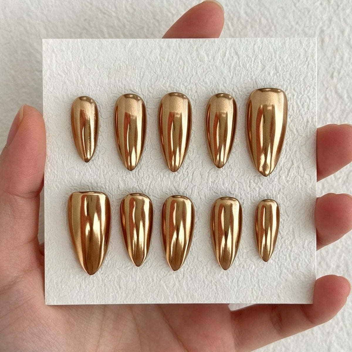 Mirror Gold Chrome Press-On Nails