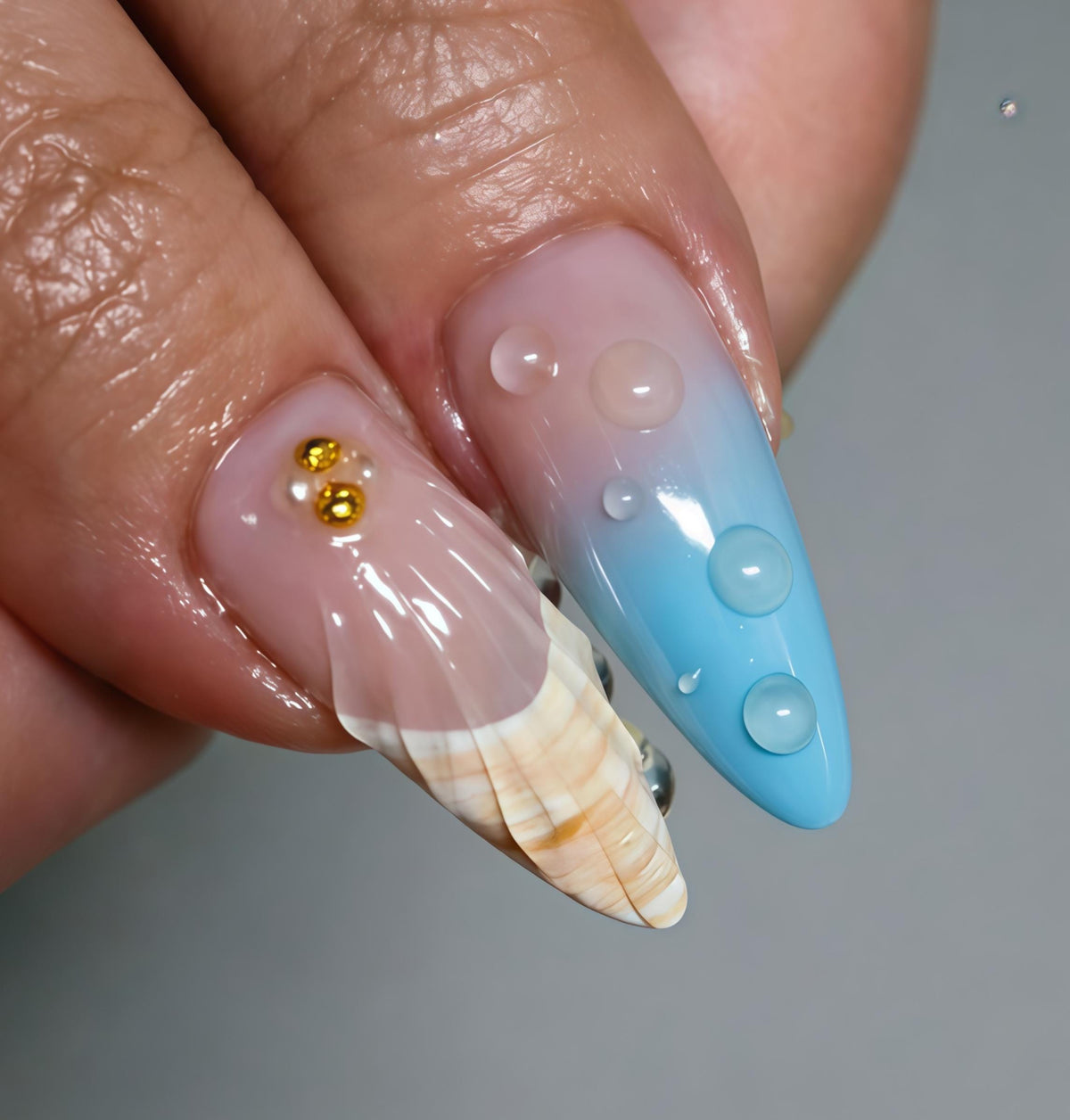 Pastel 3D Flower and Dot Summer Festival Press-On Nail Set