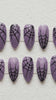Halloween Lilac Glitter Spiderweb Press On Nails