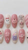 Pastel Pink Halloween Nails With 3D Ghosts, Pumpkins, Bats and Candy