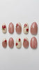 Cherry and Red Stripe French Tip Nail Set