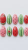 Watermelon Slice and Rind Summer Nail Set