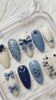 Blueberry and 3D Bow Press-On Nail Set