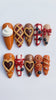 Autumn Pie Press On Nails With Plaid, Berry Accents, and 3D Bows