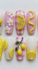 Lemon, Daisy & Pink Gingham Nail Set