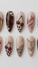 Cherry, Leopard and Zebra Print Press-On Nails with Retro Charms