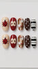 Glossy Ladybug and Apple-Inspired Plaid Press-On Nails
