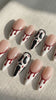 Ghostface Blood Drip French Tip Press On Nails