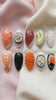 3D Sushi Press On Nails With Salmon, Shrimp, Roe, Maki, and Avocado