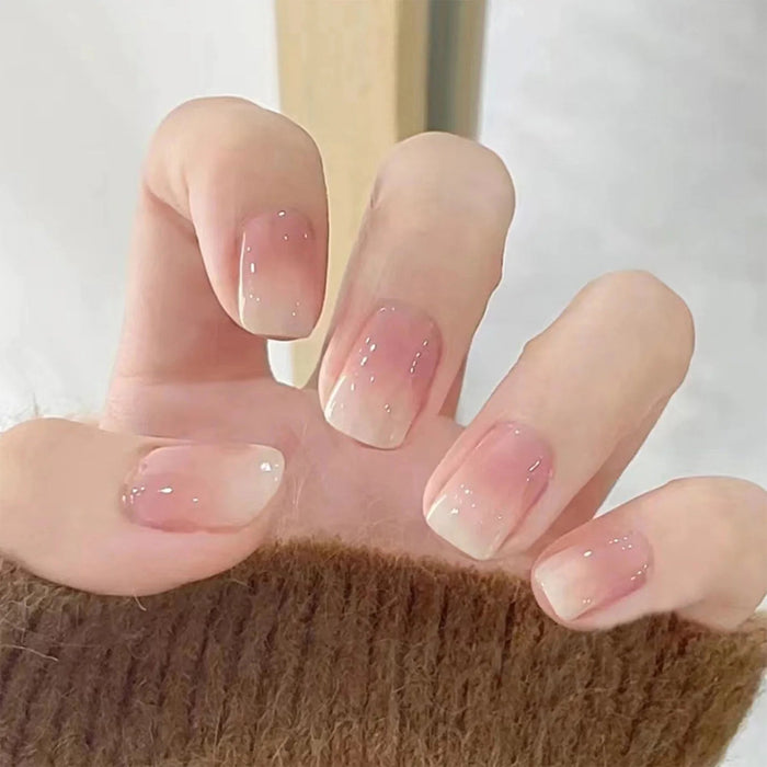 Sheer Blush Pink Ombre Press On Nails