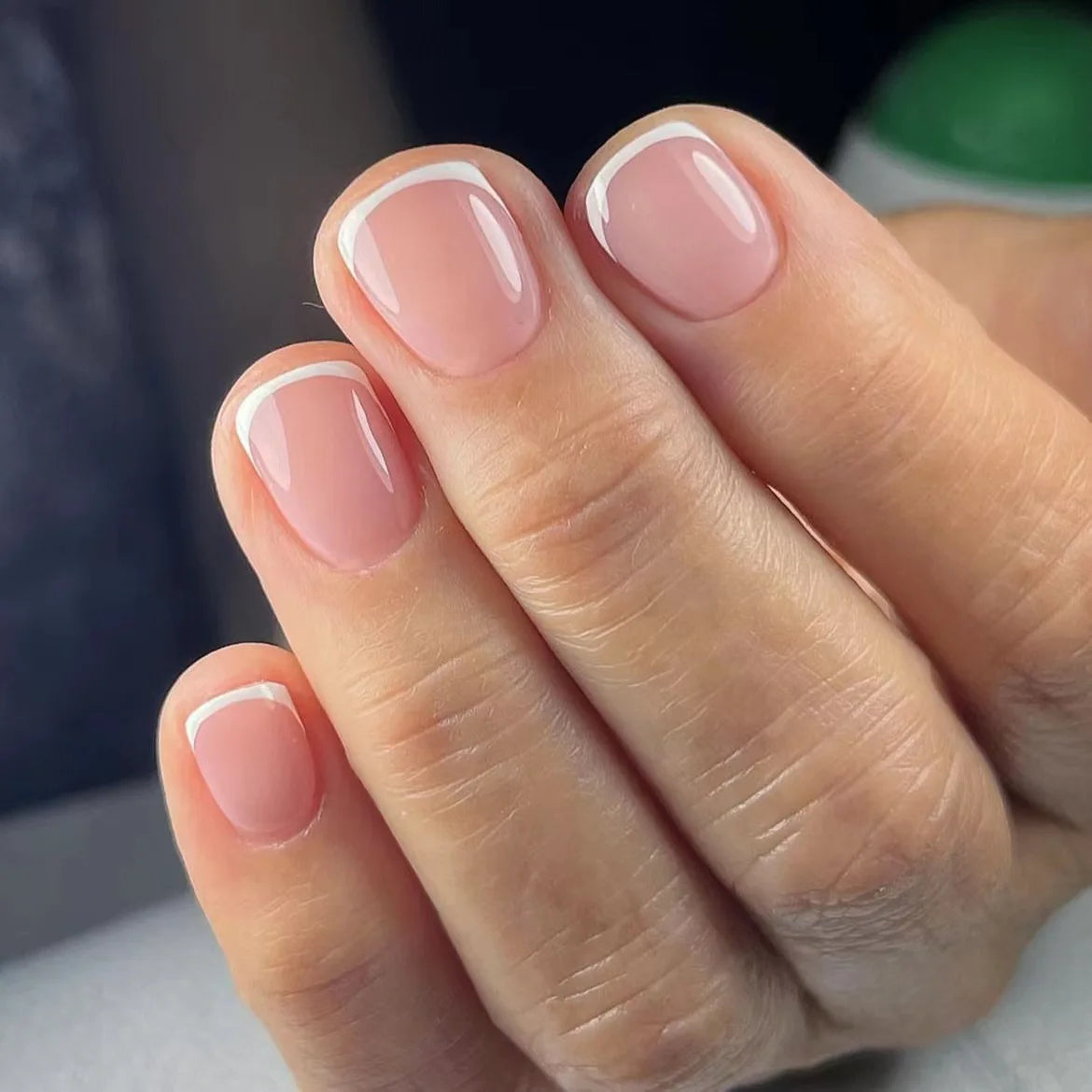 Sheer Pink Nude French Tip Press On Nails